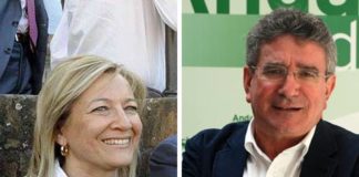 La delegadade la Junta en Sevilla, Carmen Tovar, y el consejero de Gobernación, Luis Pizarro.