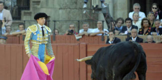 Uno de los muchos toros claudicantes del domingo. (FOTO: Sevilla Taurina)