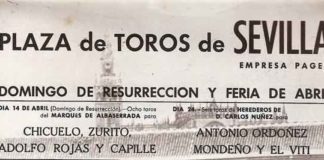 Cabecera del cartel de la Maestranza en 1968.