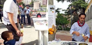 Presentación del helado con 'sabor' a Morante en la Feria de Logroño.