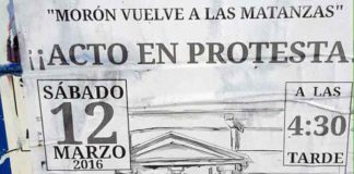 Cartel anunciador de la manifestación antitaurina el mismo día de la corrida de Morón.