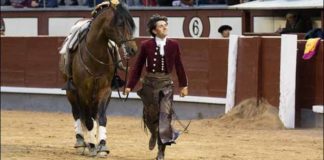 Diego Ventura, en la vuelta al ruedo con una oreja hoy en Madrid. (FOTO: las-ventas.com)